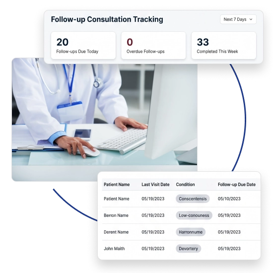 Access patient records and EMR tools with BackBone HMS for efficient clinical documentation.