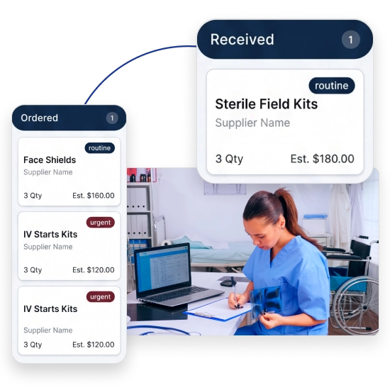 BackBone HMS simplifies inventory management with real-time stock monitoring and control.