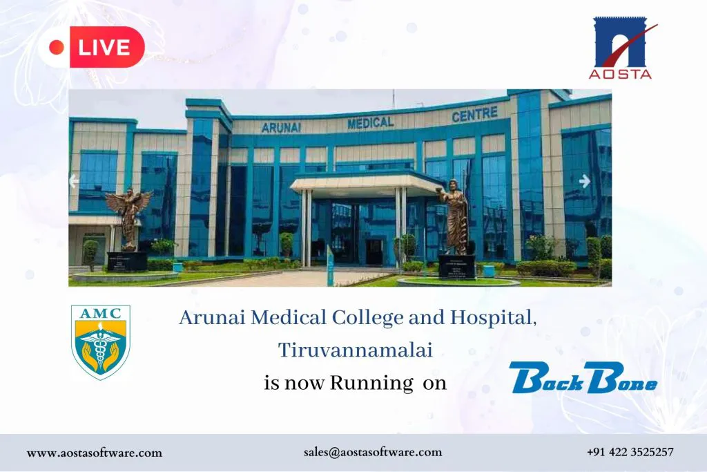 ARUNAI MEDICAL COLLEGE AND HOSPITAL IS NOW RUNNING ON BACKBONE HIS. 1 Add a little bit of body text 6