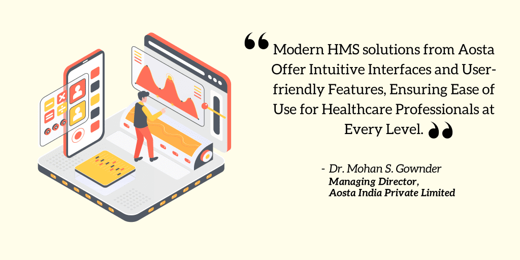 Patient Care Management System: Illustration of a modern interface displaying user-friendly features